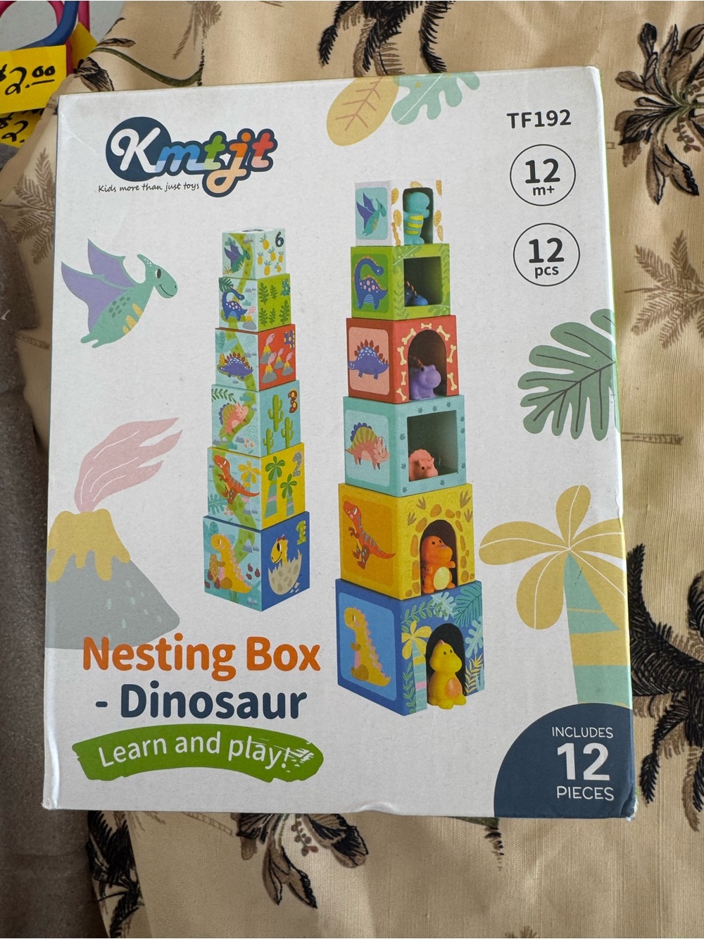 Kmtjt Nesting Box Dinosaur Stacking Toy - Multicolor